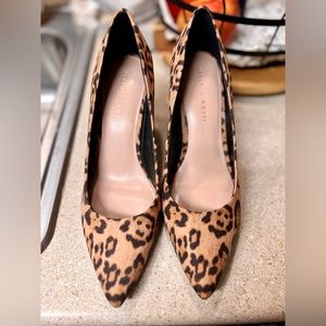 Kelly and Katie Leopard Print Heels (never worn)
